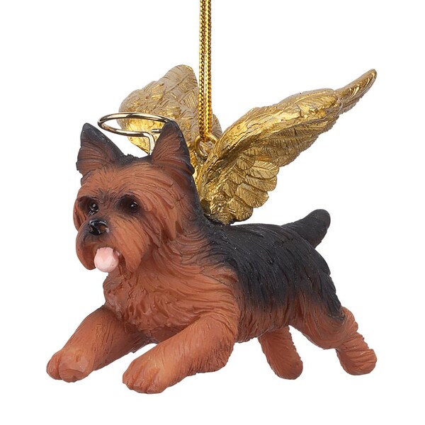 Design Toscano Honor the Pooch: Yorkie Holiday Dog Angel Ornament - JH170737