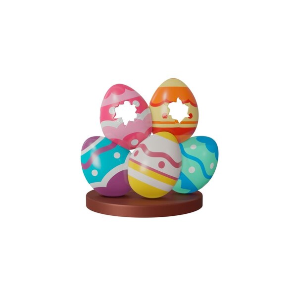 Queens Of Christmas 5 ft. Two Person Easter Eggs Photo OP Decor - EST-PO-EGG-2PRS