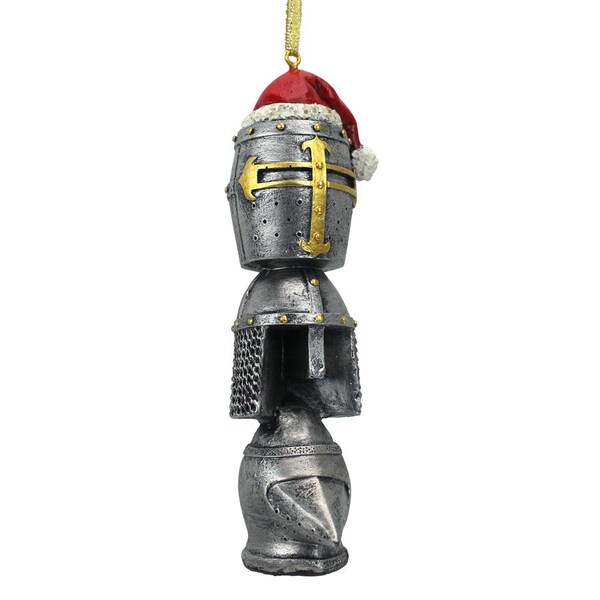 Design Toscano Medieval Helms Totem Holiday Ornament - QS4039