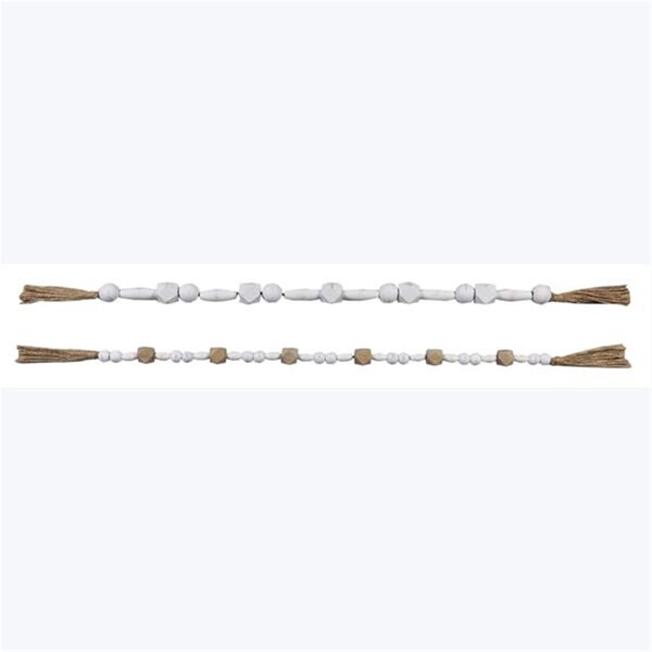 Youngs Wood Beads Garland, Assorted Color - 2 Piece - 21766