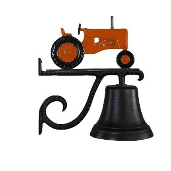 Swivel Cast Bell With Orange Tractor Ornament - SW763466