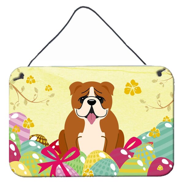 Carolines Treasures Easter Eggs English Bulldog Red White Wall or Door Hanging Prints - BB6120DS812