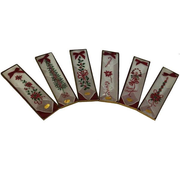 Tapestry Trading 11 x 11 in. Christmas Gift Box European Embroidered Hankies, 6PK - HH-101