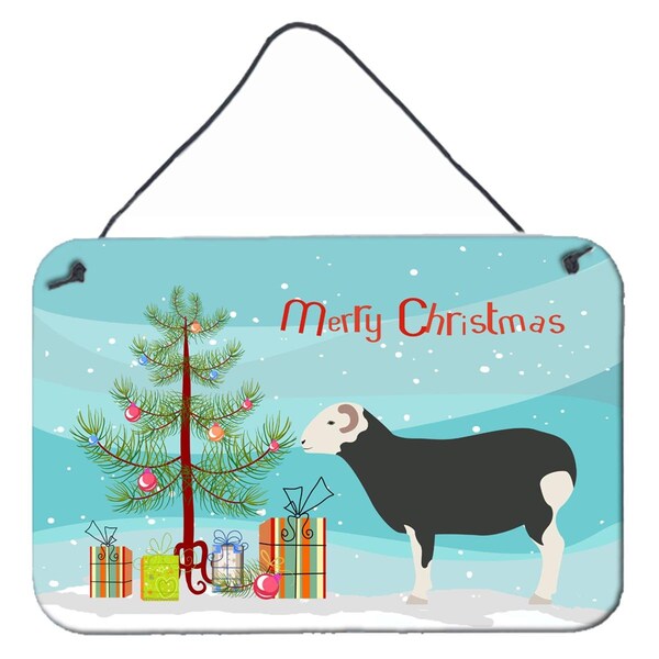 Carolines Treasures Herwick Sheep Christmas Wall or Door Hanging Prints - BB9337DS812