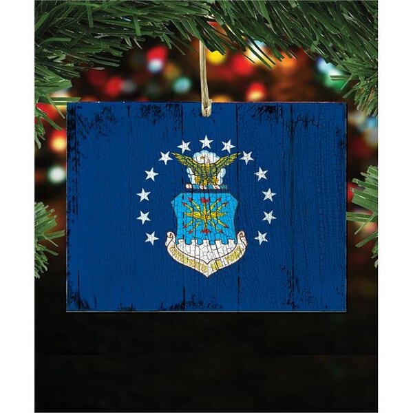 Designocracy Designocracy 99998AF-O USA Airforce Wooden Ornament Set of 2 - 99998AF-O-S2