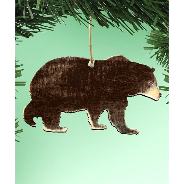 Designocracy Black Bear Wooden Ornament - 99214BO