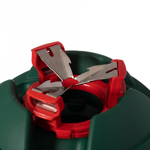 Gardenised Indoor Automatic Green Christmas Tree Stand With Water Reservoir, Adjustable Metal Claws - QI004591