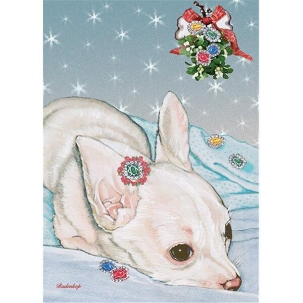 Pipsqueak Productions Pipsqueak Productions C525 Holiday Boxed Cards- Chihuahua White - C525