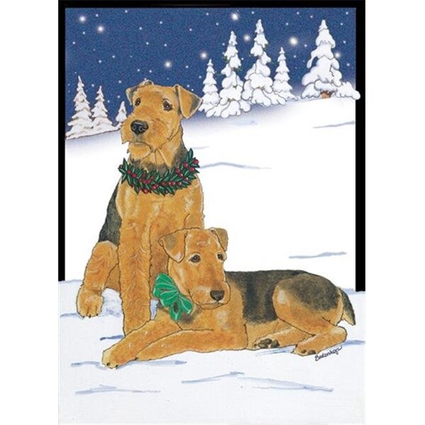 Pipsqueak Productions Pipsqueak Productions C888 Holiday Boxed Cards- Airedale - C888