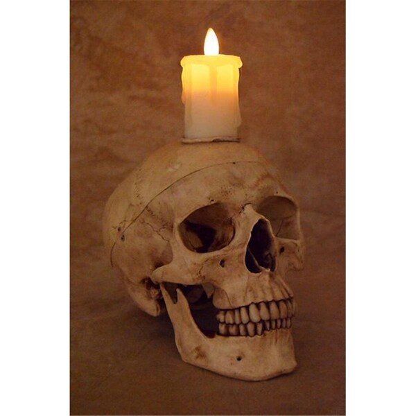 Wonderdesconcierto Skull with Flameless Candle - WO1870479