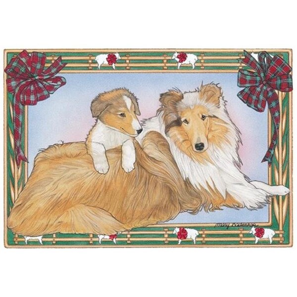 Pipsqueak Productions Pipsqueak Productions C860 Holiday Boxed Cards- Collie - C860