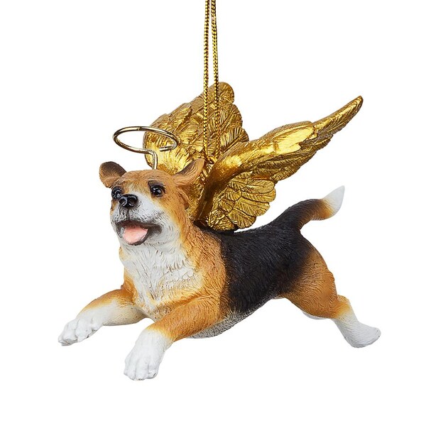 Design Toscano Honor the Pooch: Beagle Holiday Dog Angel Ornament - JH170713