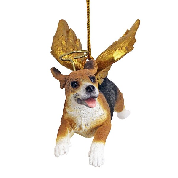 Design Toscano Honor the Pooch: Beagle Holiday Dog Angel Ornament - JH170713