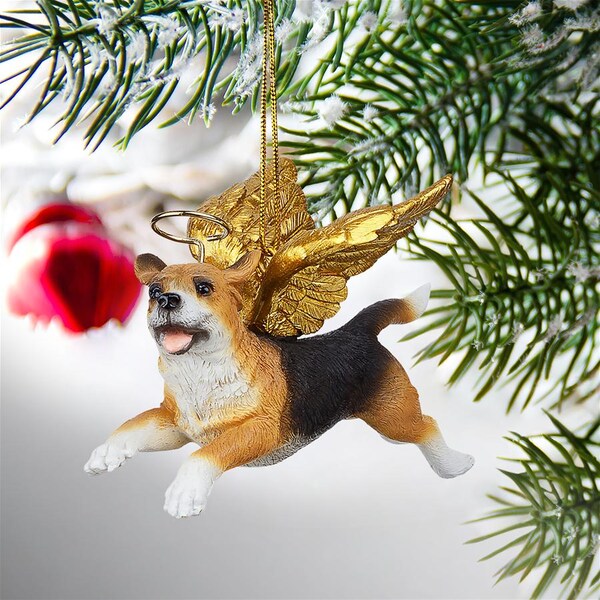 Design Toscano Honor the Pooch: Beagle Holiday Dog Angel Ornament - JH170713