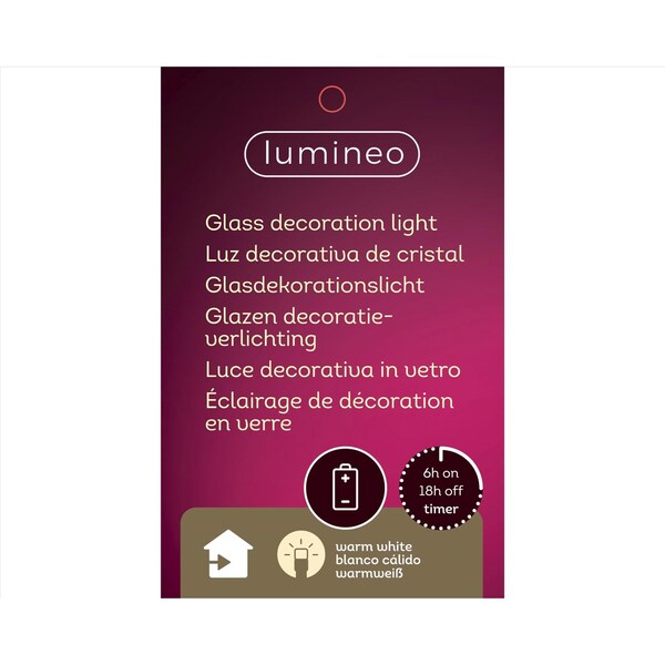 Lumineo Lumineo LED Red Lighting Christmas Tree 9 in. - 486703