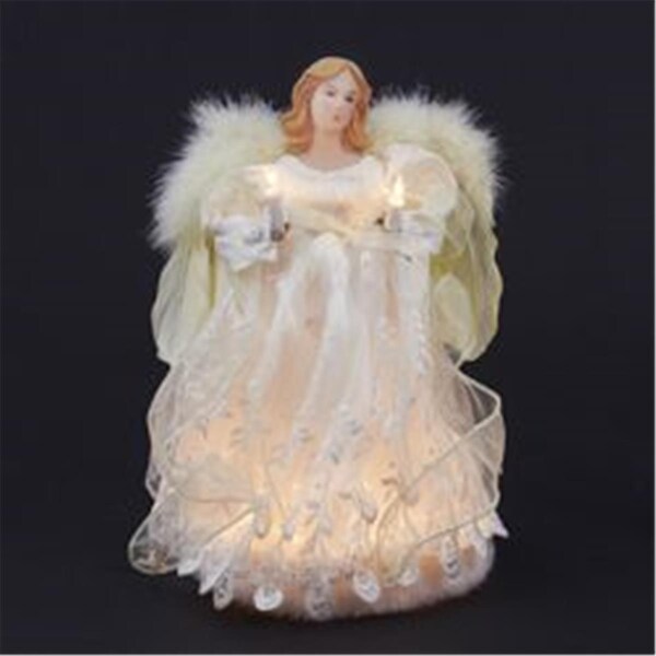 Kurt S. Adler - Inc. Kurt Adler 12'' 10-Light Ivory Angel Treetop - UL1085