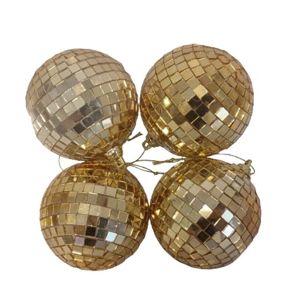 Santas Forest Ornament, 80 mm, Faceted, Plastic and Foam, Assorted - 99954