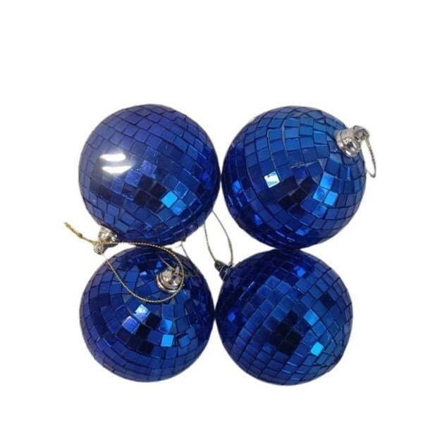Santas Forest Ornament, 80 mm, Faceted, Plastic and Foam, Assorted - 99954