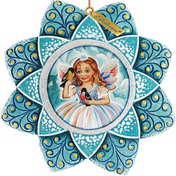 Gloriousgifts General Holiday Fairy Snowflake Ornament 4.5 in. - GL299407