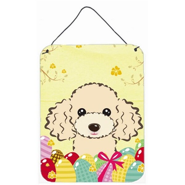 Carolines Treasures Buff Poodle Easter Egg Hunt Wall or Door Hanging Prints - BB1940DS1216