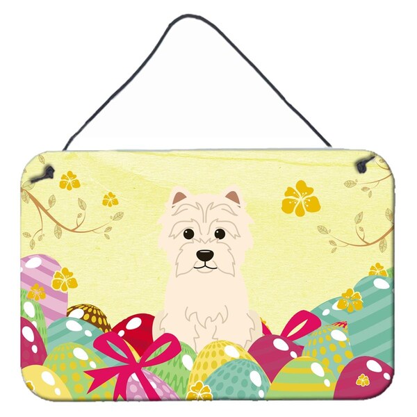 Carolines Treasures Easter Eggs Westie Wall or Door Hanging Prints - BB6042DS812