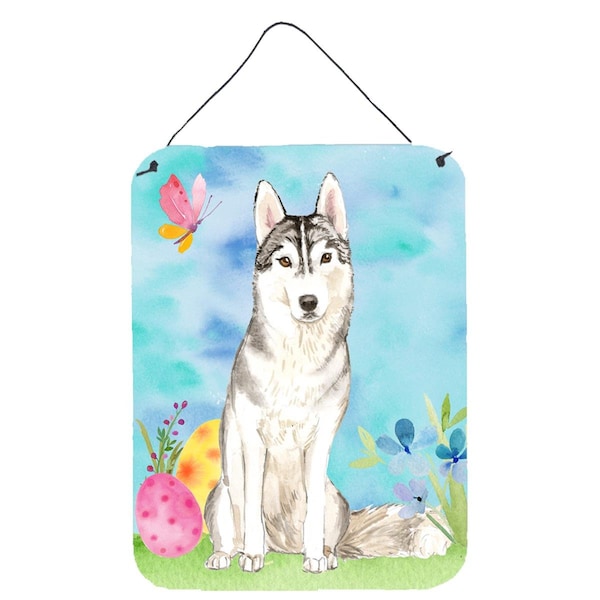 Carolines Treasures Easter Eggs Siberian Husky Wall or Door Hanging Prints - CK1898DS1216