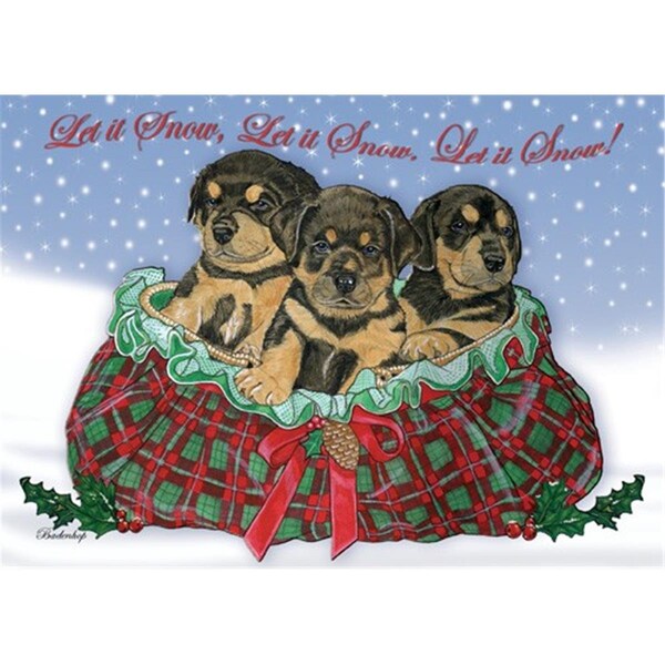 Pipsqueak Productions Rottweiler Pups Christmas Boxed Cards -10PK - PI392950
