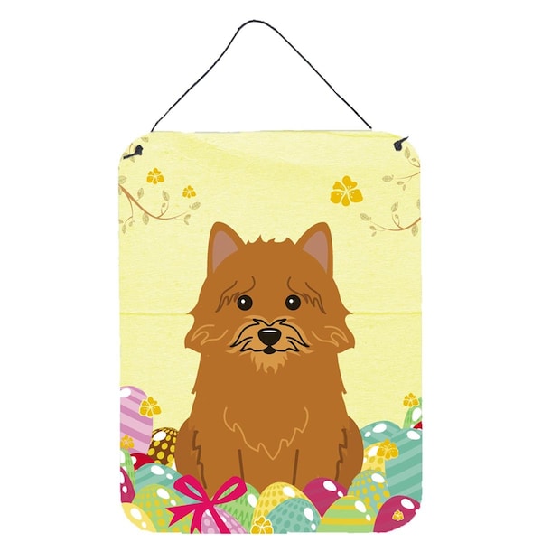 Carolines Treasures Easter Eggs Norwich Terrier Wall or Door Hanging Prints - BB6020DS1216