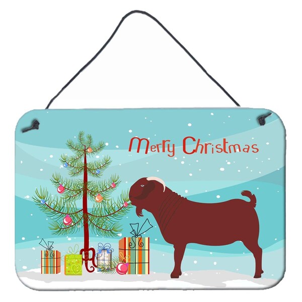 Carolines Treasures Kalahari Red Goat Christmas Wall or Door Hanging Prints - BB9258DS812