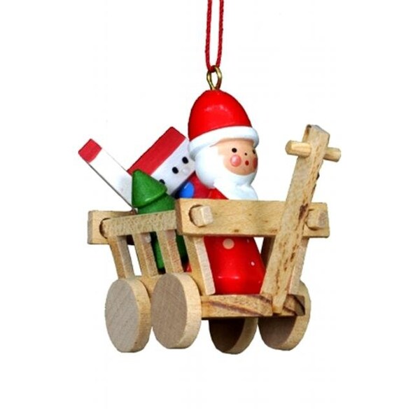 Ulbr ULBR 10-0078 Christian Ulbricht Ornament - Santa on Wagon - 10-0078
