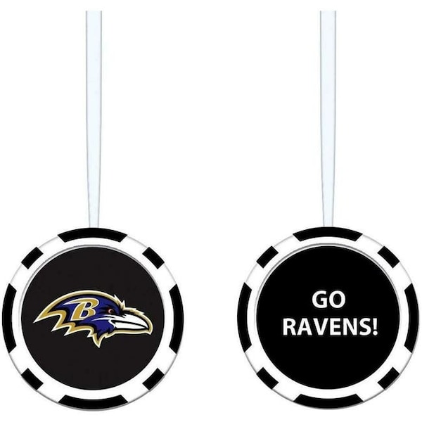 Evergreen Enterprises Evergreen Enterprises 841295824 Baltimore Ravens Game Chip Ornament - 841295824