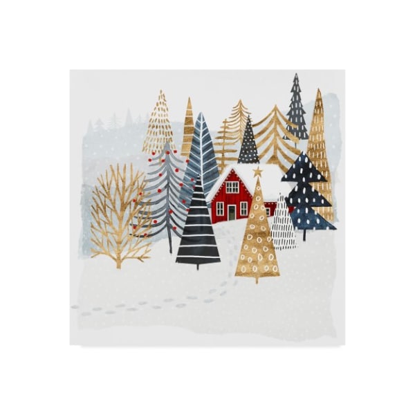 Trademark Fine Art Victoria Borges 'Christmas Chalet I' Canvas Art, 18x18 - WAG08545-C1818GG
