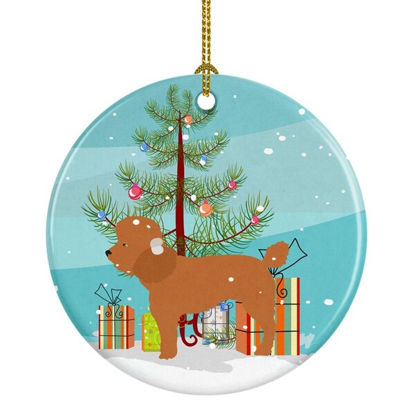 Carolines Treasures Carolines Treasures BB8478CO1 Toy Poodle Christmas Ceramic Ornament - BB8478CO1