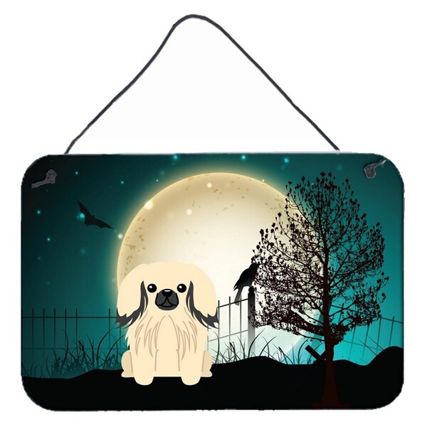 Carolines Treasures Halloween Scary Pekingnese Cream Wall or Door Hanging Prints - BB2296DS812