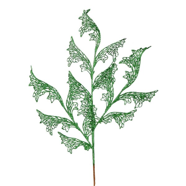 Vickerman 27 in. Green Glitter Coral Bell Spray, 12PK - L191504