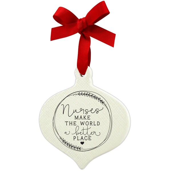Gb Gifts Doodle Nurses Ribbon Hang Christmas Ornament - GB3463952