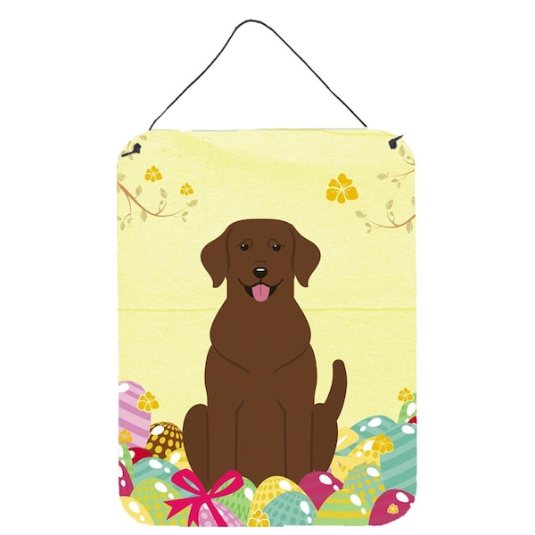Carolines Treasures Easter Eggs Chocolate Labrador Wall or Door Hanging Prints - BB6056DS1216