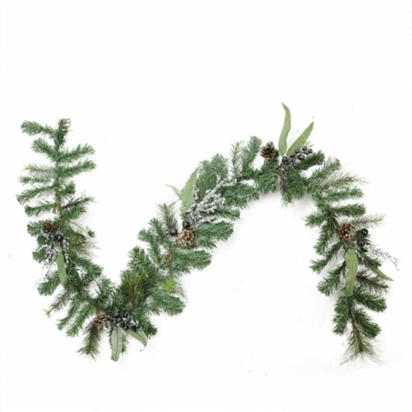 Northlight Seasonal Artificial Mixed Pine with Blueberries Pine Cones and Ice Twigs Christmas Garland - 31737619