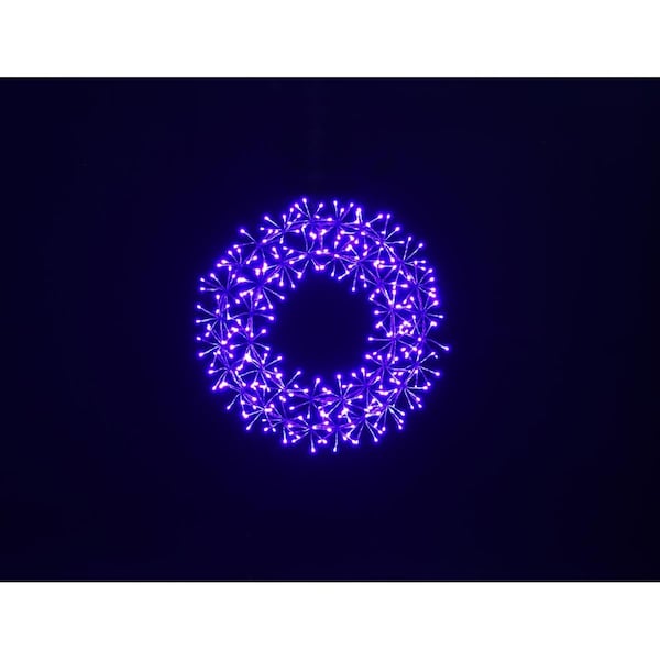 Queens Of Christmas 2 ft. Purple Micro LED Wreath with Purple Frame - WM-WR02-LPU