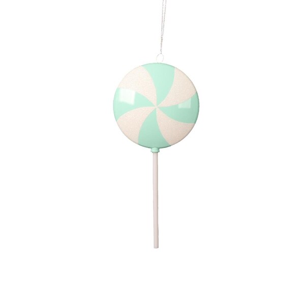Vickerman 9 in. Flat Lollipop Ornament, Seafoam - 6 per Bag - MT226744