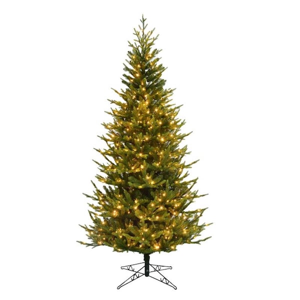 Celebrations 9 ft. Slim LED Vermont Christmas Tree, Clear & Warm White - 1500 Count - 9081273