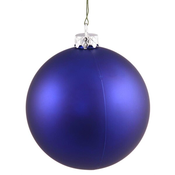 Vickerman Vickerman 31749092 Cobalt Matte UV Resistant Commercial Drilled Shatterproof Christmas Ball Ornament - 2.75 in. - 31749092