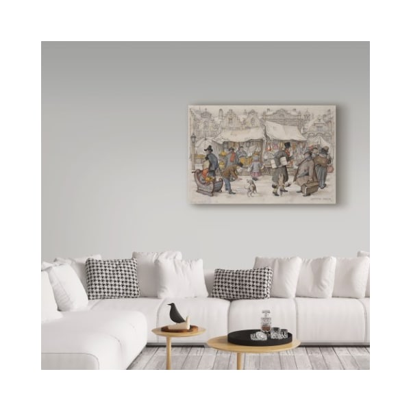 Trademark Fine Art Anton Pieck 'Christmas Market' Canvas Art, 22x32 - ALI38384-C2232GG