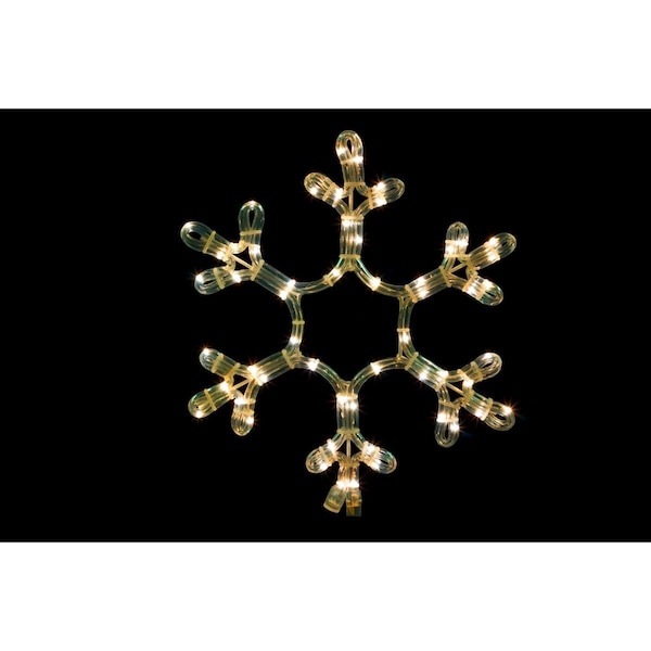 Queens Of Christmas 12 in. LED Ropelit Snowflake, Warm White - SF-SNOWF-12-WW