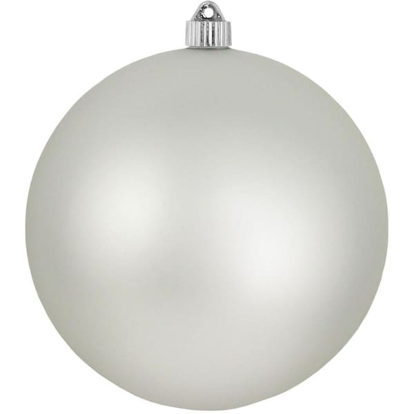 Queens Of Christmas 300 mm x 12 in. Ball Ornament, Matte Silver - ORN-BKRM-300-SLV-UV