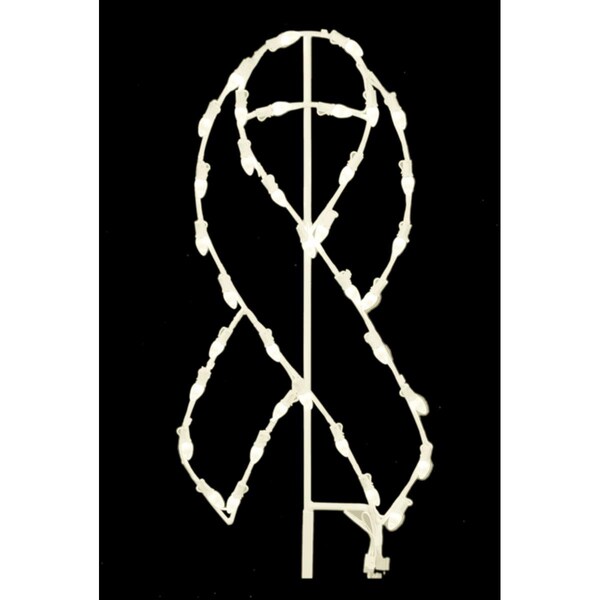 Queens Of Christmas 3 ft. Awareness Ribbons, Warm White - GM-RBN-03-WW