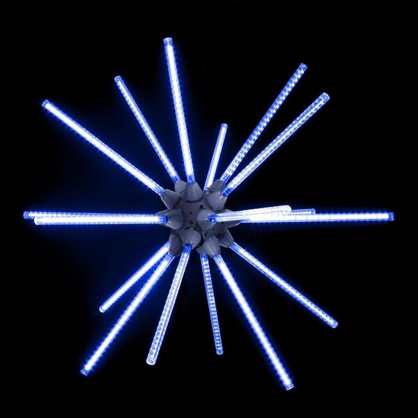 Queens Of Christmas 48 in. Animated LED Starburst, Blue - LED-SPT-BL-48