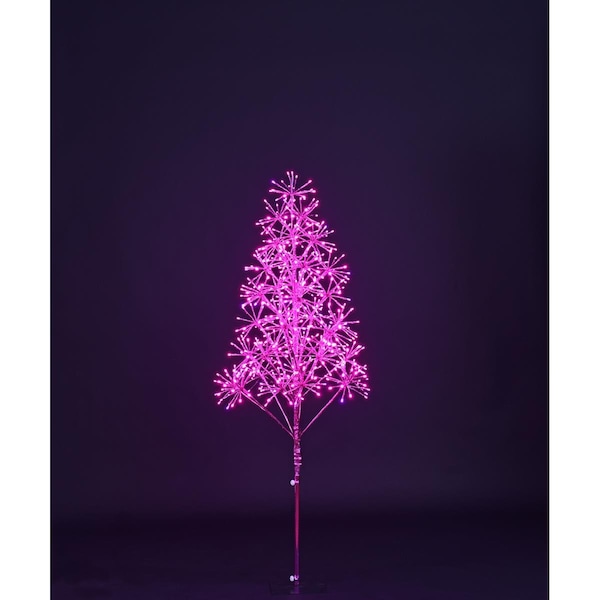 Queens Of Christmas 5 ft. Starburst LED Tree, Pink - LED-TR3D05-LPI