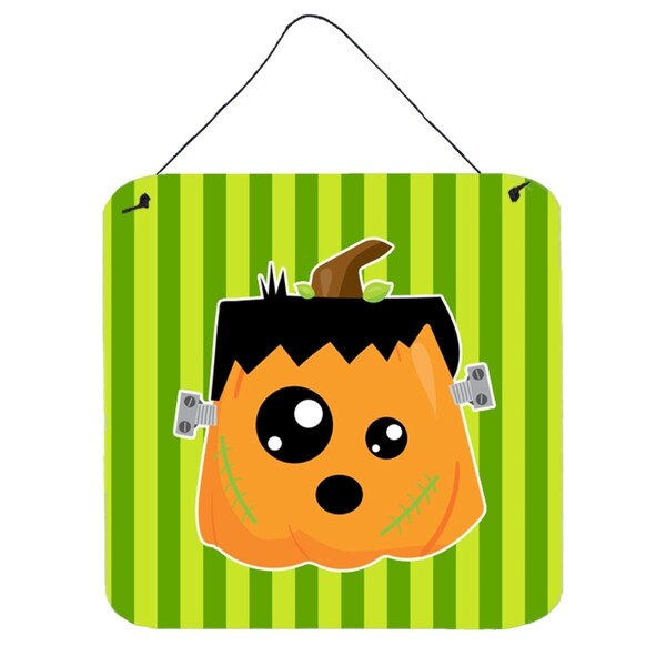 Carolines Treasures Halloween Pumpkin Frankenstein Wall or Door Hanging Prints - BB6961DS66
