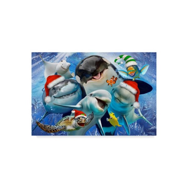 Trademark Fine Art Howard Robinson 'Christmas Fish' Canvas Art, 30x47 - ALI23994-C3047GG